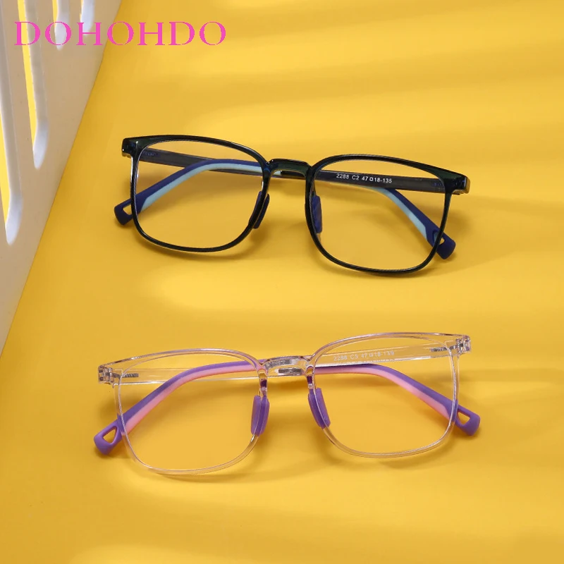 Anti-blue Light Kids TR90 Glasses Children Boys Girls Computer Eye Protection Eyeglasses Ultra Light Frame Kids Glasses Eyewear