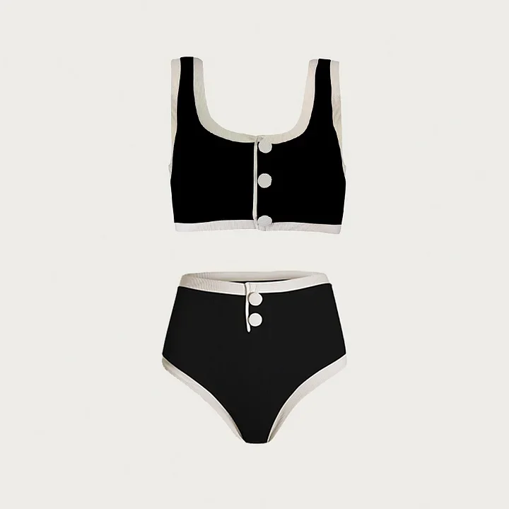 2024 Women's bikini  Color Block Sexy Swimsuit Swimwear Summer Vacation Beachwear Luxury Bath suits tankini holiday dress