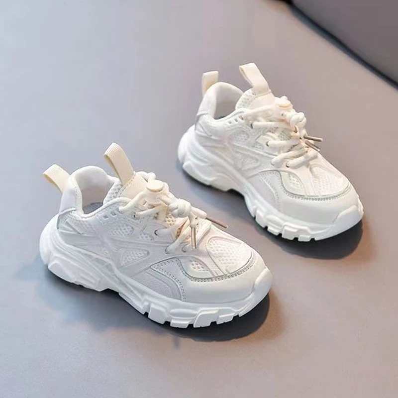 Boys Girls Sports Shoes Non-Slip Soft Sole Spring Autumn Outdoor Running ventilate Mesh Shoes Fashion Korean version Child Shoes 3