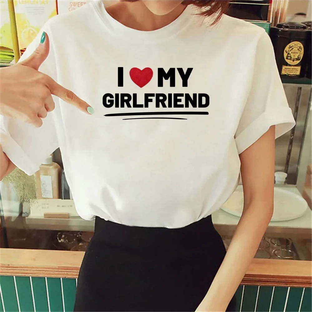 

Женская футболка I Love My Girlfriend Top с рисунком манга Y2k, женская одежда с рисунком в японском стиле Y2k