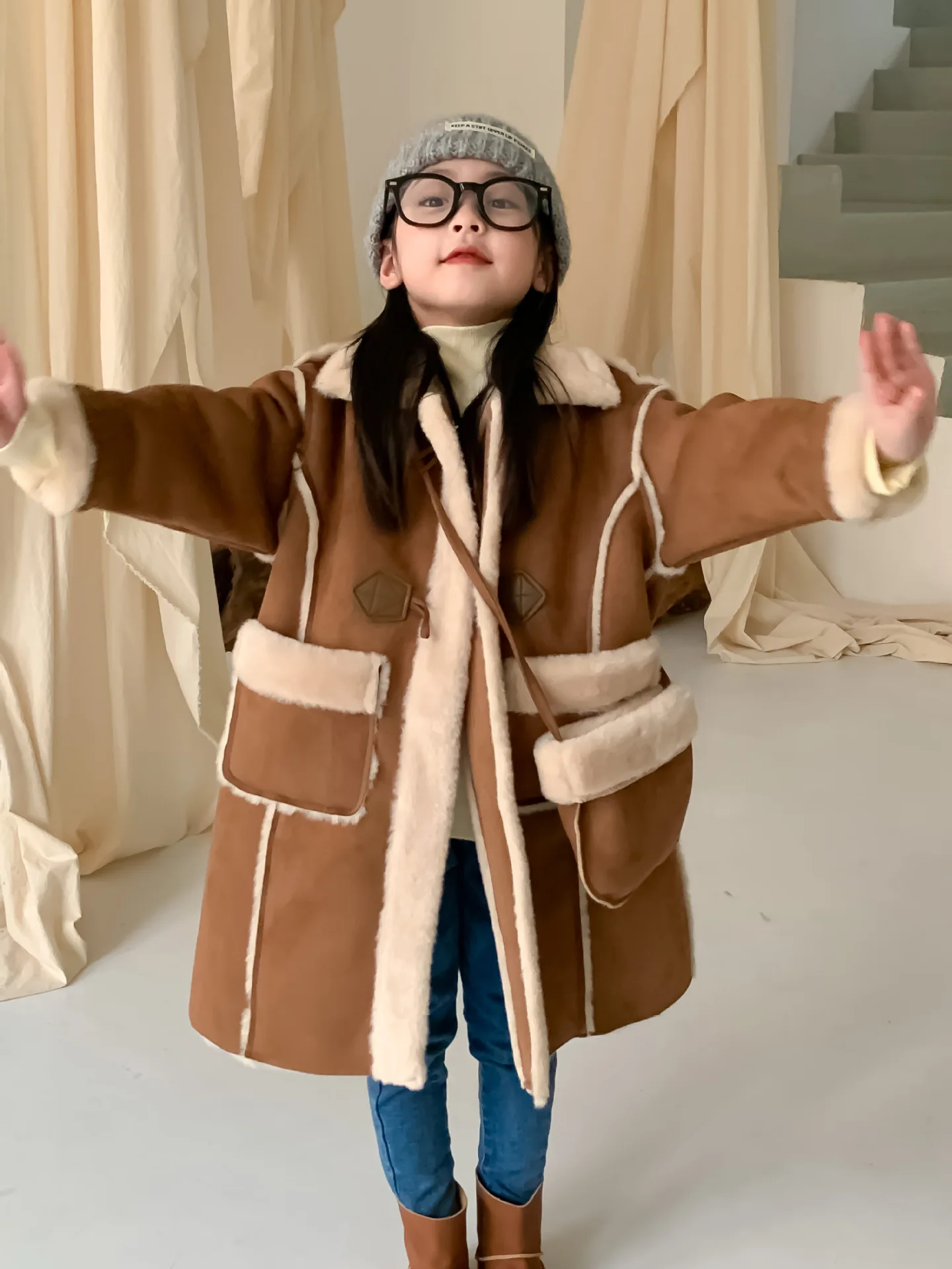 Girls Coat New Winter Thickened Long Coat - Uniqwear