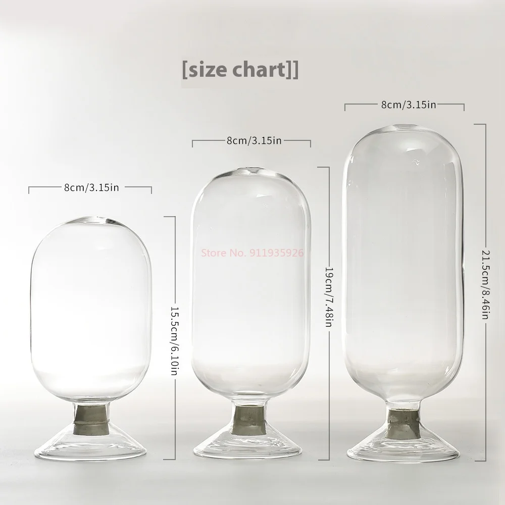 Matchstick Glass Bottle Aromatherapy Candle Glass Cloche Jar Fireplace Match Christmas Matchbox Storage Jar with Wooden Stopper