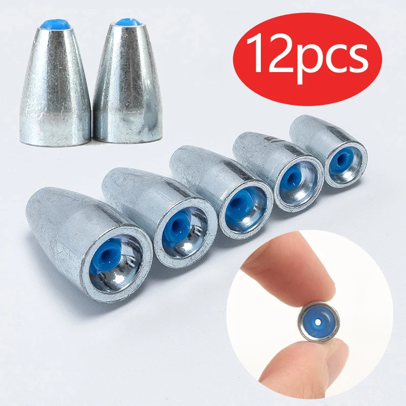 12 Stück linienschützende Legierung Bullet Sinker Wurmblei Sinker 3,5 g-20 g für Texas Rig & Carolina Rig Make Fishing Tackle Zubehör
