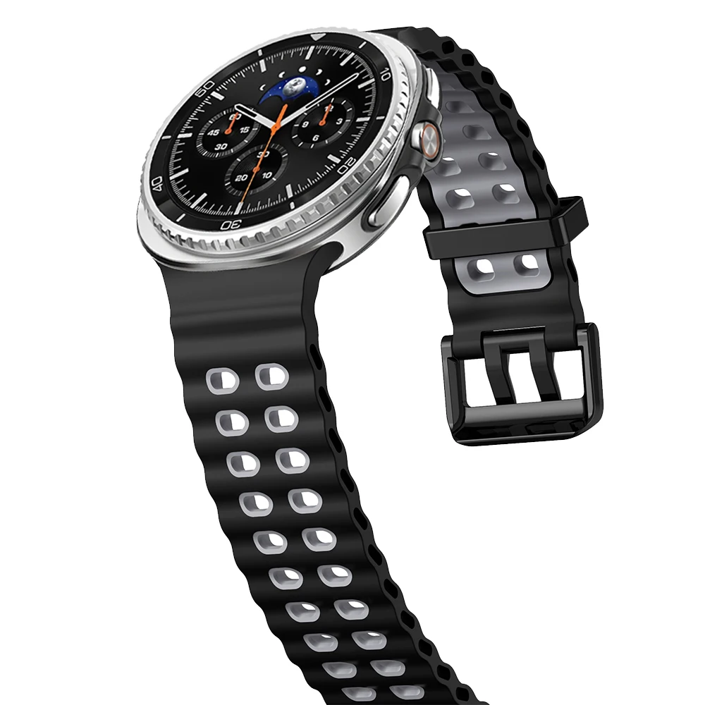 Sport Silicone Two-Tone Band - Marine Belt Bracelet