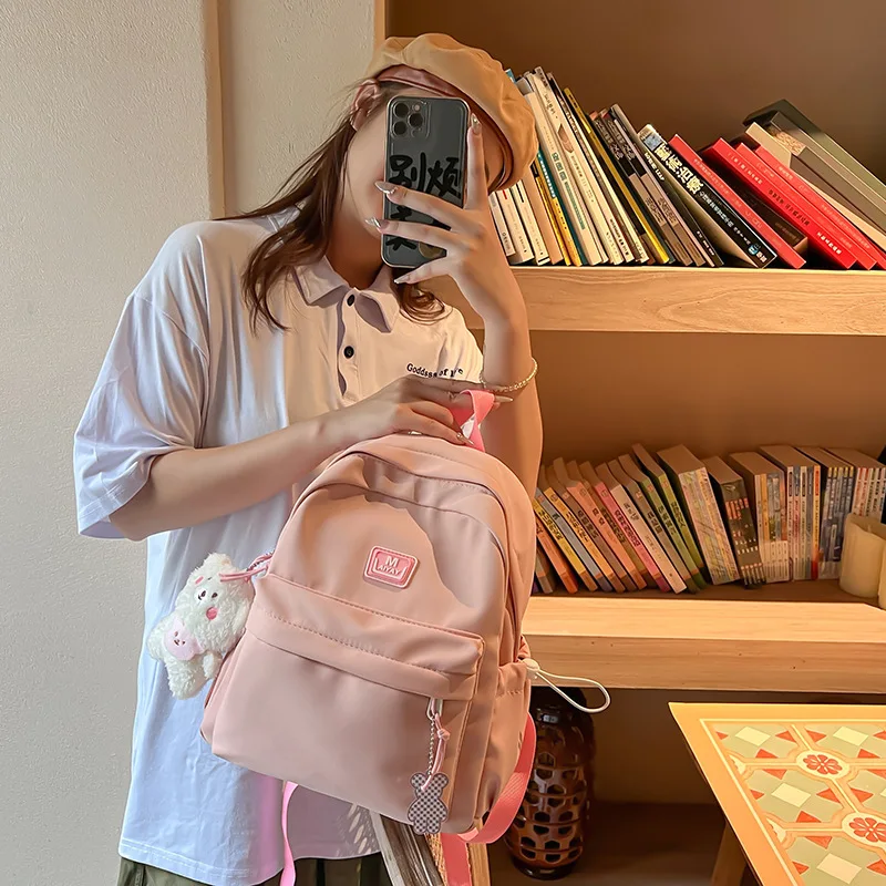 Cute Bags for Girls Backpacks for High School Popular Pink Blue Black Color Girls Sports Cartoon Backpack for Travel