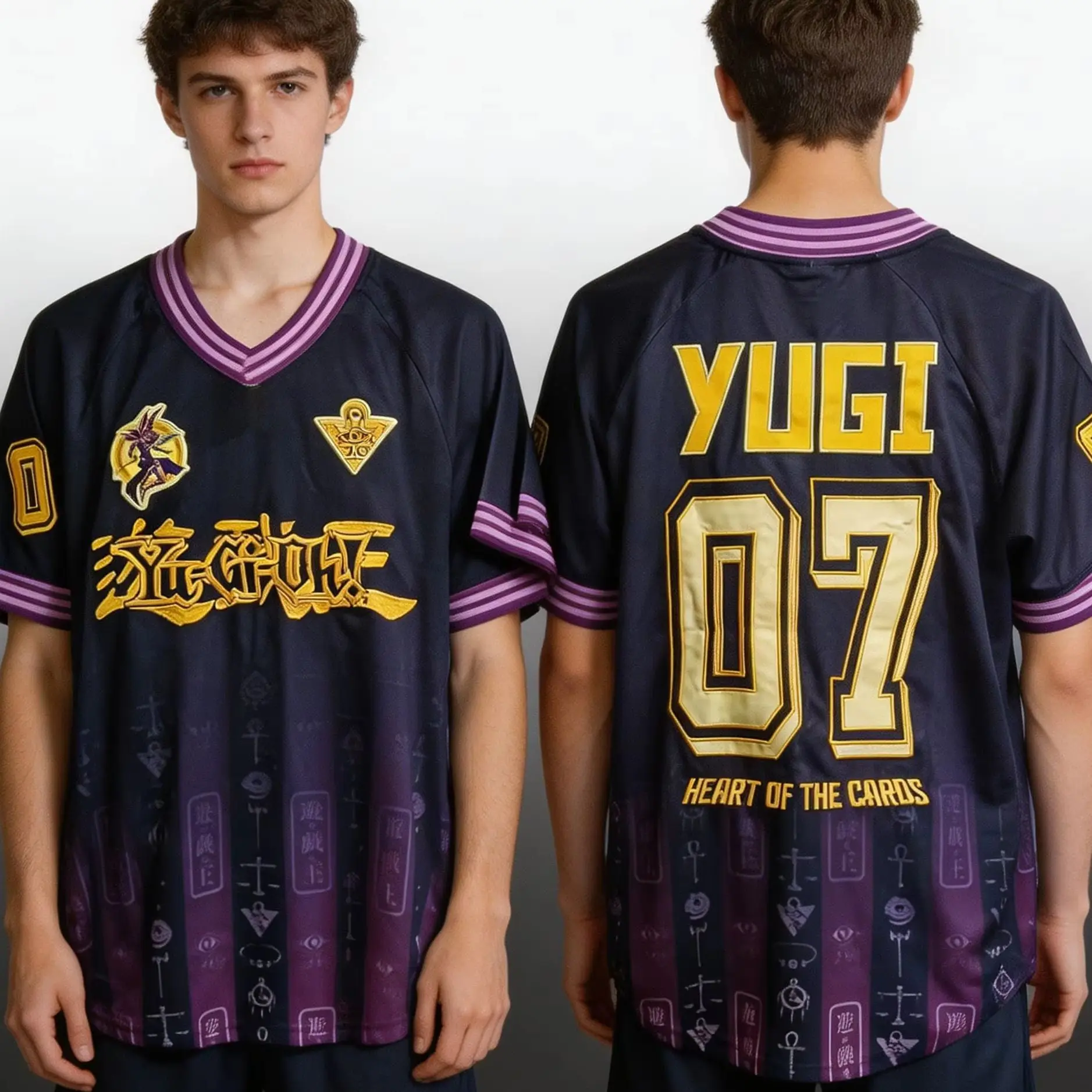 Yugioh Outdoor Harajuku Y2K Street Style Sommer Damen T-Shirt Unisex Tee Top V-Ausschnitt Kurzarm Schnelltrocknend Herren T-Shirt