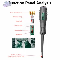 Digital Voltage Tester Pen AC Non-contact Induction Tester Voltmeter Power Detector Screwdriver Indicator for Electrician Tool 2