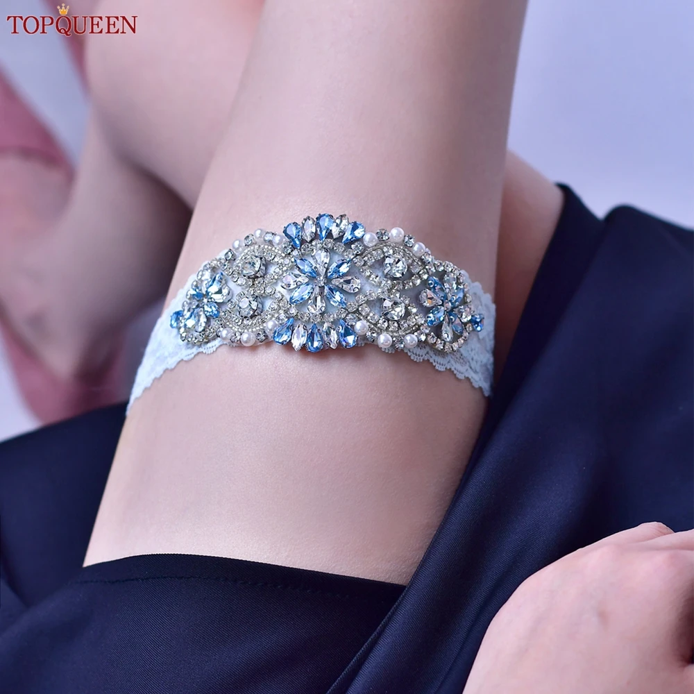 

TOPQUEEN, новый дизайн, искусственное синее кружево, искусственное свадебное кольцо, ремень, пара банкетных сексуальных ремней, украшение для ног S76