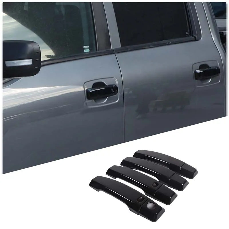 

For Nissan Titan 2016-2023 ABS Carbon Fiber/Black Car Exterior Door Handle Cover Trim sticker Car Accessories