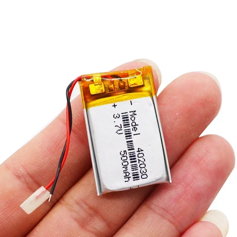 402030 3.7v 500mAh Li-ion Lipo Cells Lithium Li-Po Polymer Rechargeable Battery For Bluetooth GPS MP3 MP4 Recorder Rechargeable Lithium Batteries
