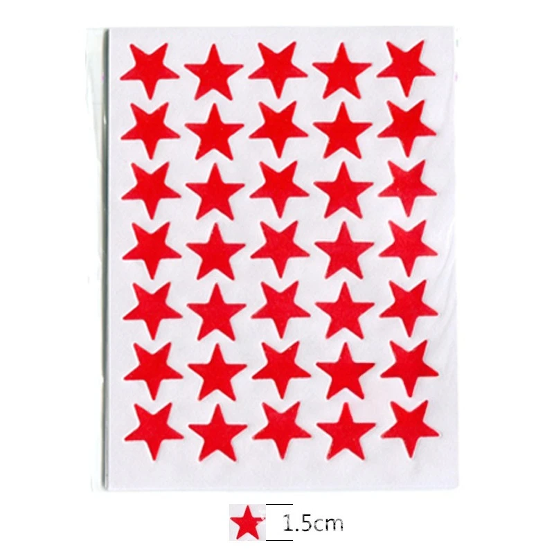 10 Sheets/pack 1.5cm Gold & Silver Star Reward Stickers Kids Durable Motivational Stickers for Teachers Parents