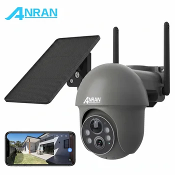 ANRAN 5MP Solar Security WiFi Camera Outdoor Wireless Surveillance Floodlight Motion Detection Color Night Vision Remote Viewing 1