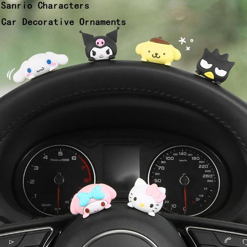 Kawaii Sanrioes Anime Cinnamoroll My Melody Cartoon Car Door Decoration