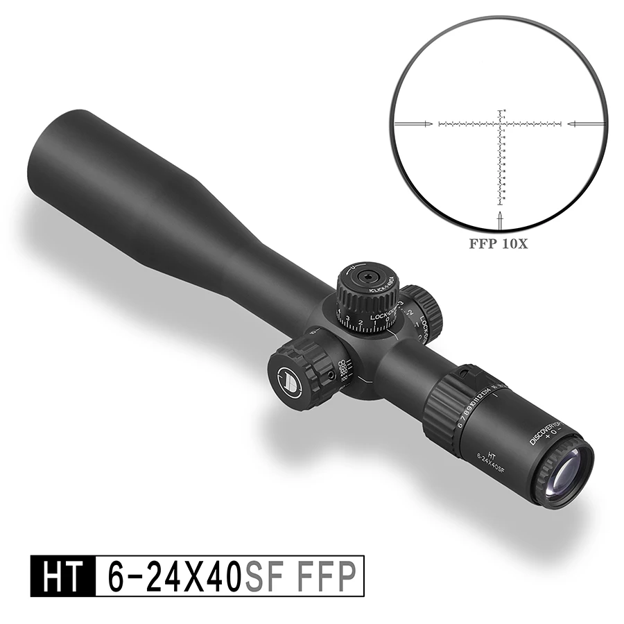 Discovery HT6-24X40SF FFP Compact FFP Scope First Focal Plane Rifle Scopes Optic Riflescopes Mount Glass Etched Reticle