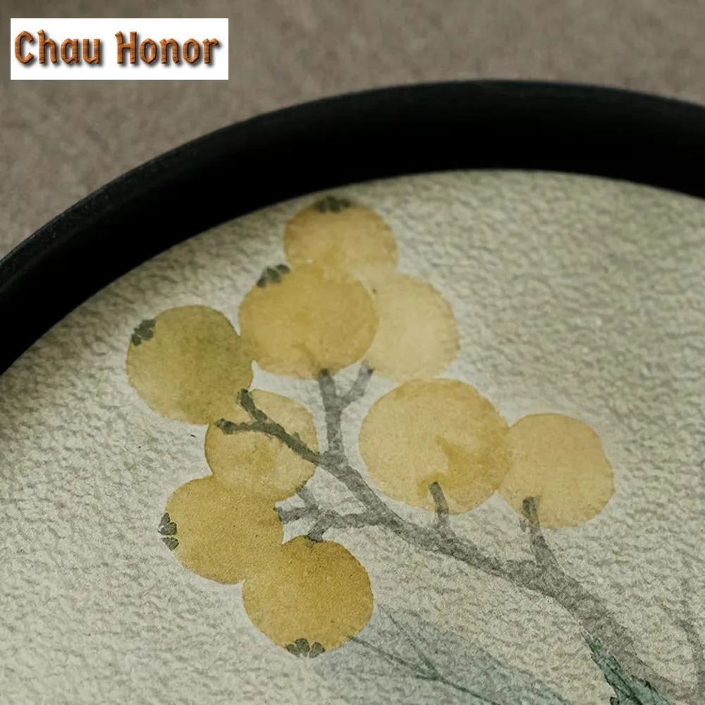 Creative Ceramic Quick Drying Dry Soaking Table Retro Water Absorbing Tea Tray Pot Tea Bowl Holder Small Circular Kung Fu Teaset