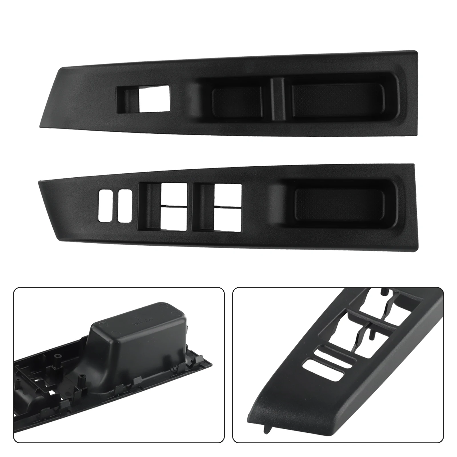 2Pcs Black Plastic Front Armrest Upper Panel RH LH Set 74232-52570-C0 74231-52630-C0 For Toyota Vitz 10-14 Interior Door Panels