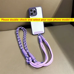 Luxury Crossbody Lanyard Transparent Acrylic Case - Clear Hard Back Cover - Nothing CMF Phone 1 (Purple)