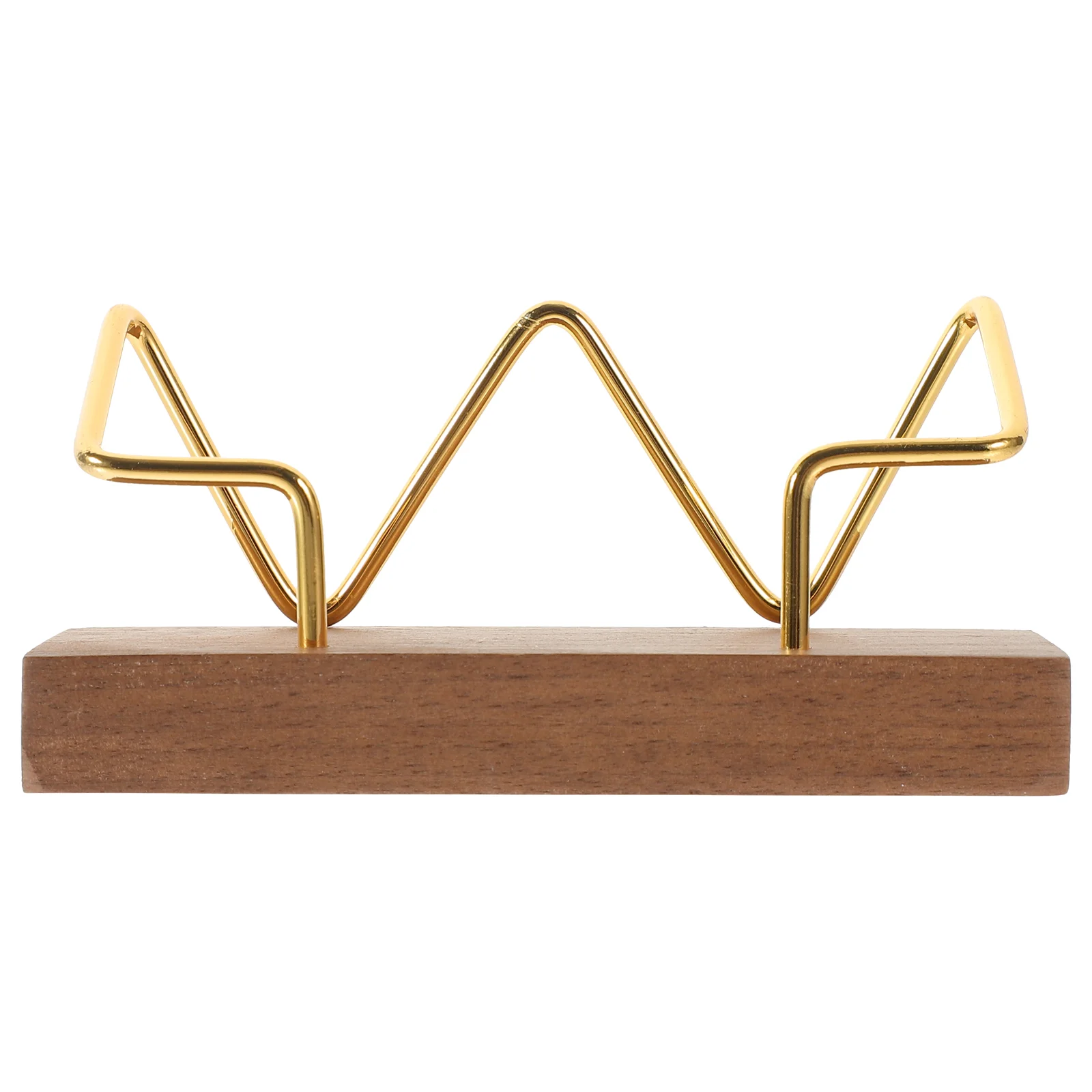 

2 Pcs Card Holder Display Stand Business Cards Case for Desk Black Walnut Organizer