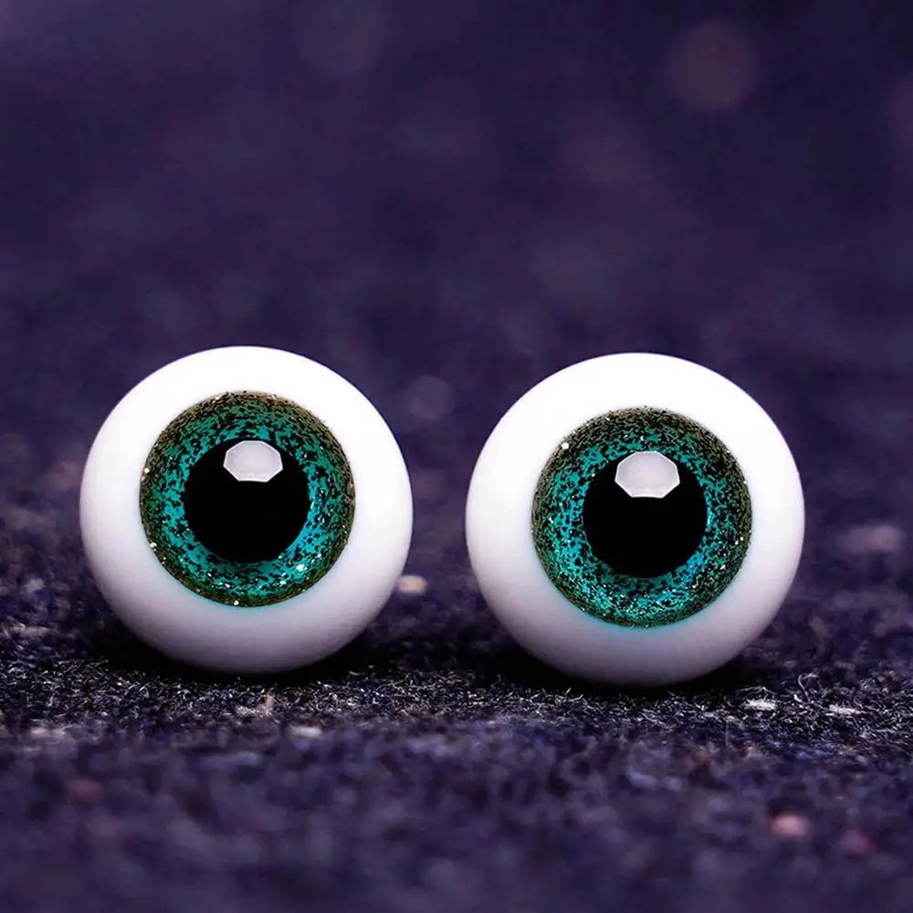 1 Paar 8mm 10mm 12mm 14mm Blaue Schwarze Glasaugen Augäpfel für BJD Puppen DIY Puppenherstellung Bastelzubehör Spielzeug – Detail 6