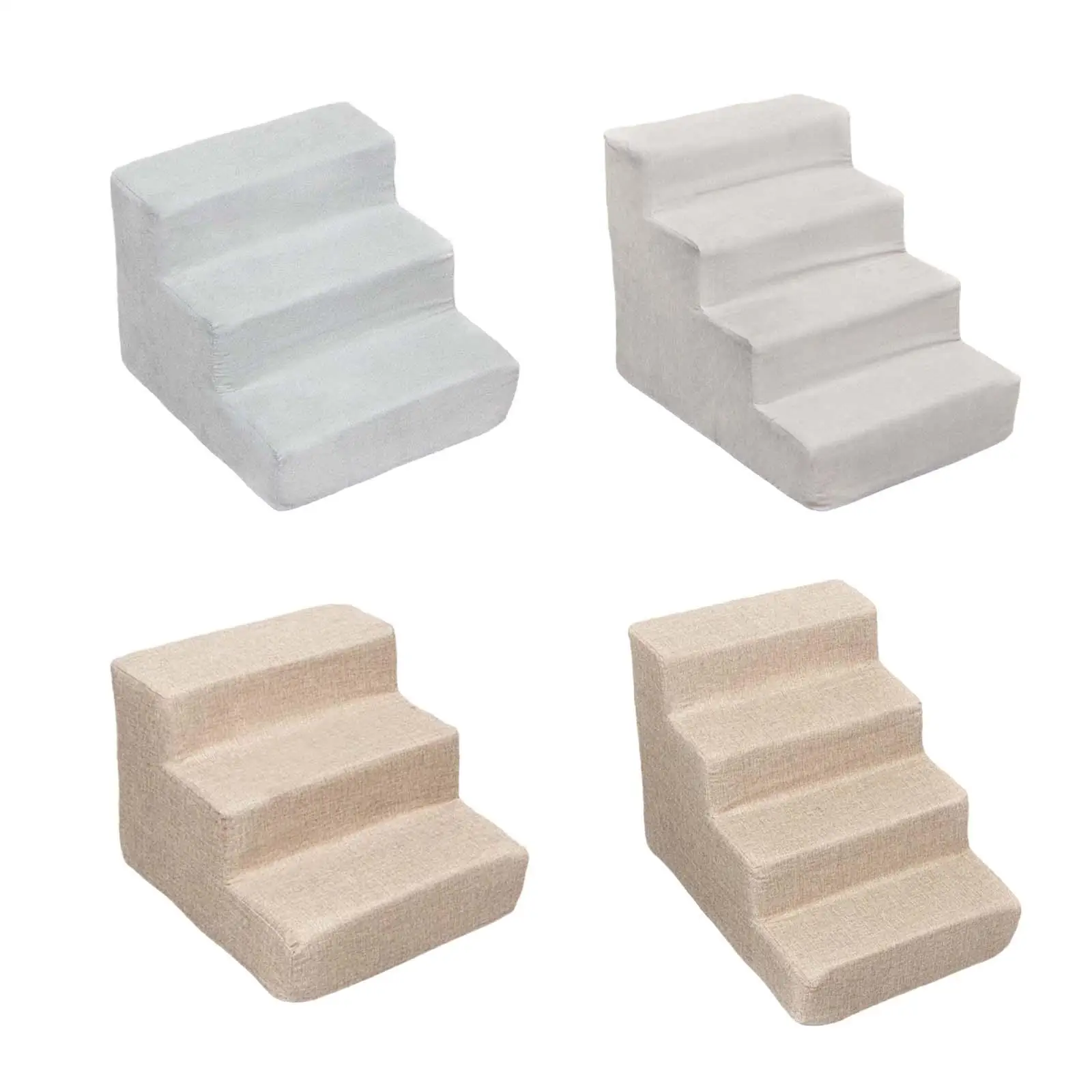 Dog Ramp Stairs Versatile Gentle Slope Shape for Older Dogs, Cats Removable Cover Sturdy Anti Slip High Density Sponge Dog Ramp Stairs Versatile Gentle Slope Shape for Older Dogs, Cats Removable Cover Sturdy Anti Slip High Density Sponge