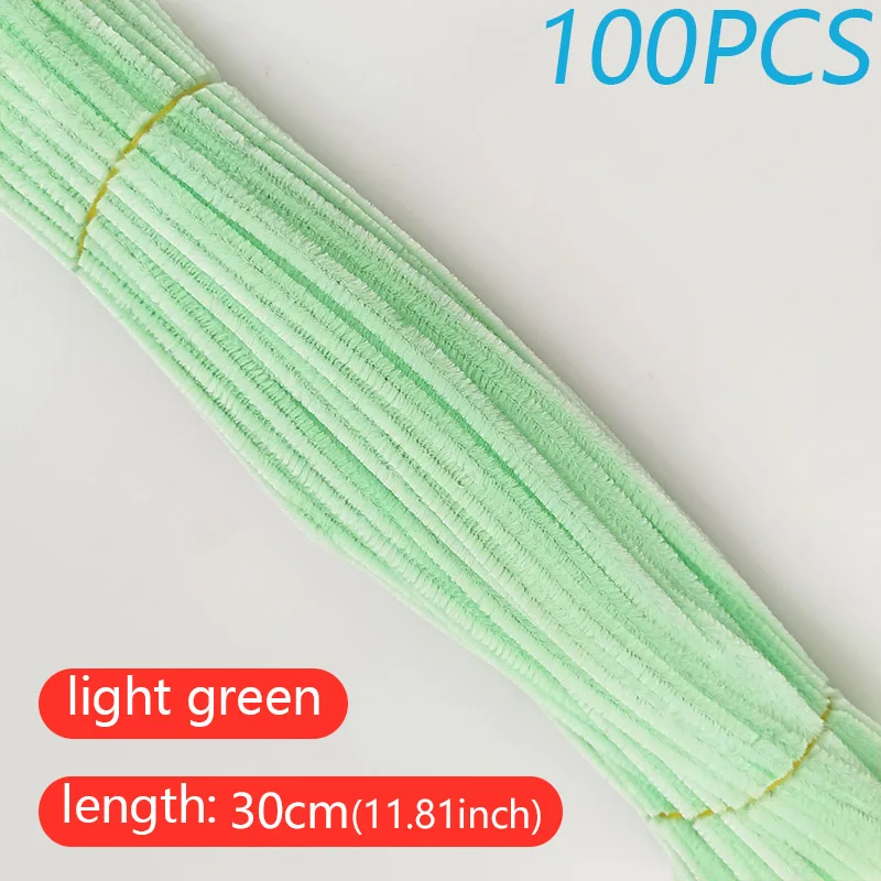 100PCS Vibrant DIY Twisted Wool Craft Sticks for Creative Art Projects