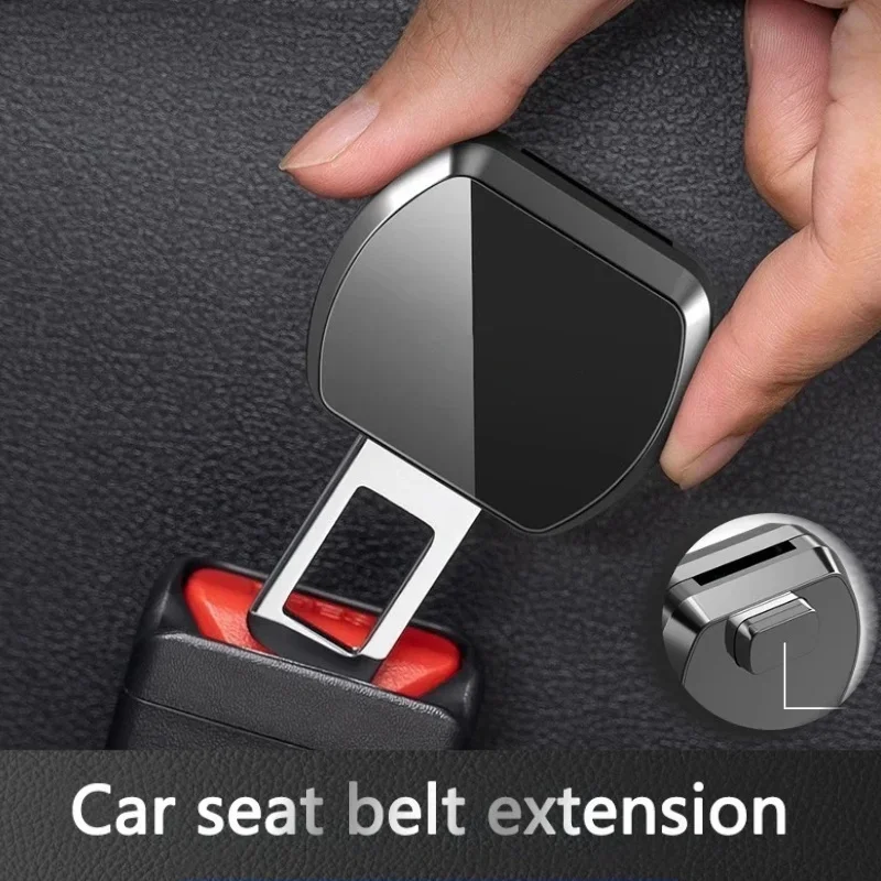 1/2Pcs Car Seat Belt Clip Extender Safety Seatbelt Lock Buckle Plug Thick Insert Socket Extender Safety Buckle For Tesla Porsche
