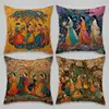 Middle Eastern cultural theme digital printing pillow cover Short plush Suitable living rooms bedrooms sofas throw cushion cover