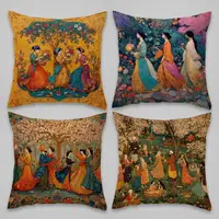 Middle Eastern cultural theme digital printing pillow cover Short plush Suitable living rooms bedrooms sofas throw cushion cover