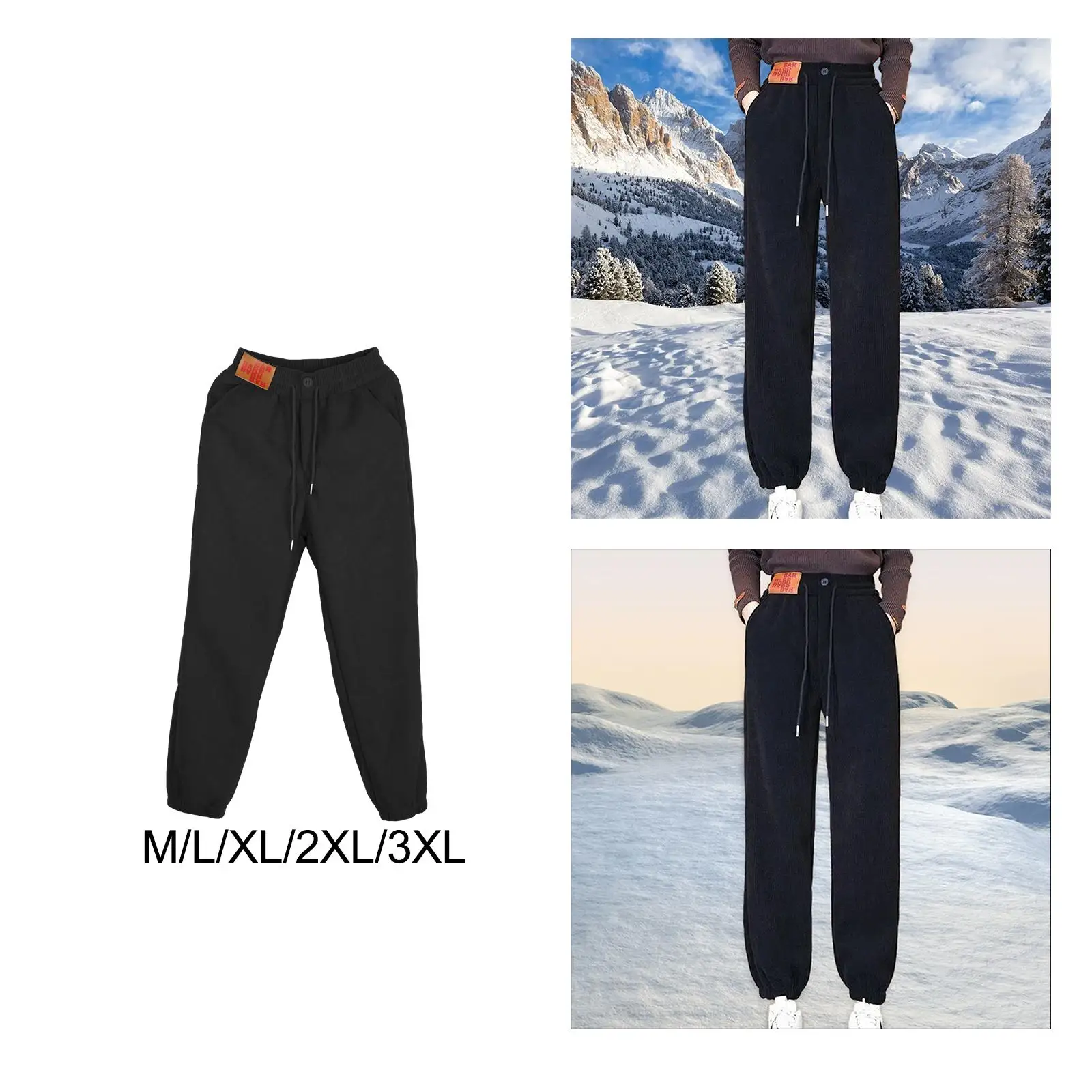 Women Winter Harem Pants Thick High Waist Versatile Athletic Sweatpants Female Trousers Jogger Pants for Winter Sports Jogging