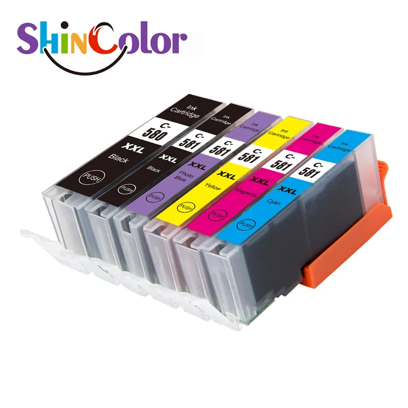 Shincolor Pgi 580 Cli 581 Pgi580xxl Cli581xxl Ink Cartridge For Canon Pixma Ts8350 Ts6350