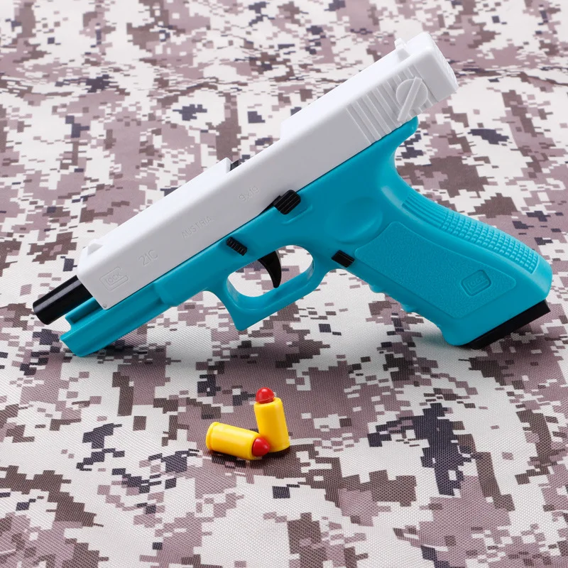 Speelgoed Guns Pistool Glock 17 Zwart Zachte Kogel Shell Uitgeworpen