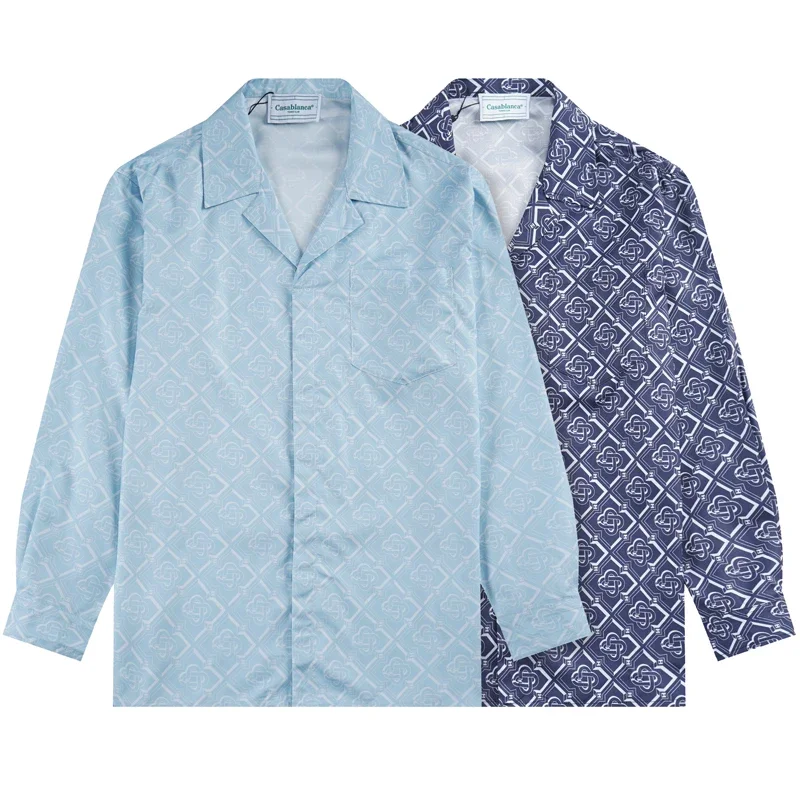 

Casablanca Plaid Shirt Men Women Autumn Oversized Long Sleeve Shirts