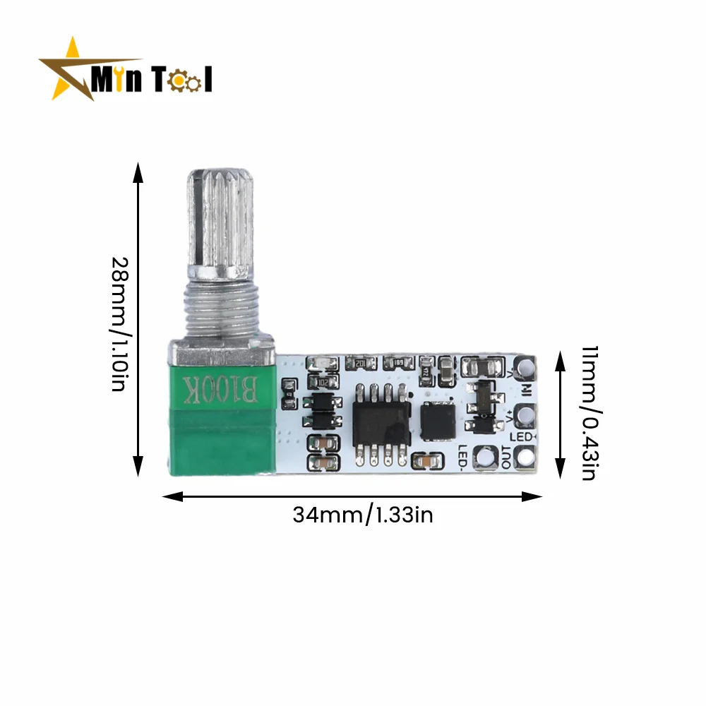 LED Dimmer Switch LED Strip Controller LED Strip Switch LED String Dimmer LED Dimmer Controller Lamp Dimmer LED Constant Voltage Dimmer Module Light Strip With Switch Board Brightness Adjustment Advertising Word Light Box