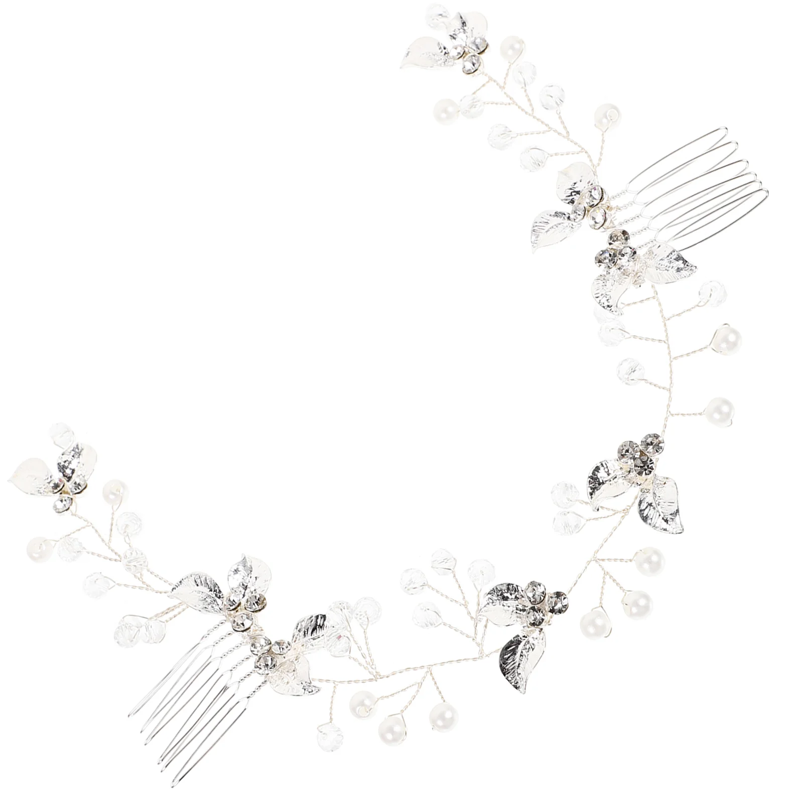 

Twisted Flower Arrangement and Comb Headwear Wedding Hair Accessories for Brides Bridal Pin up Crystal Women Plastic Headpiece