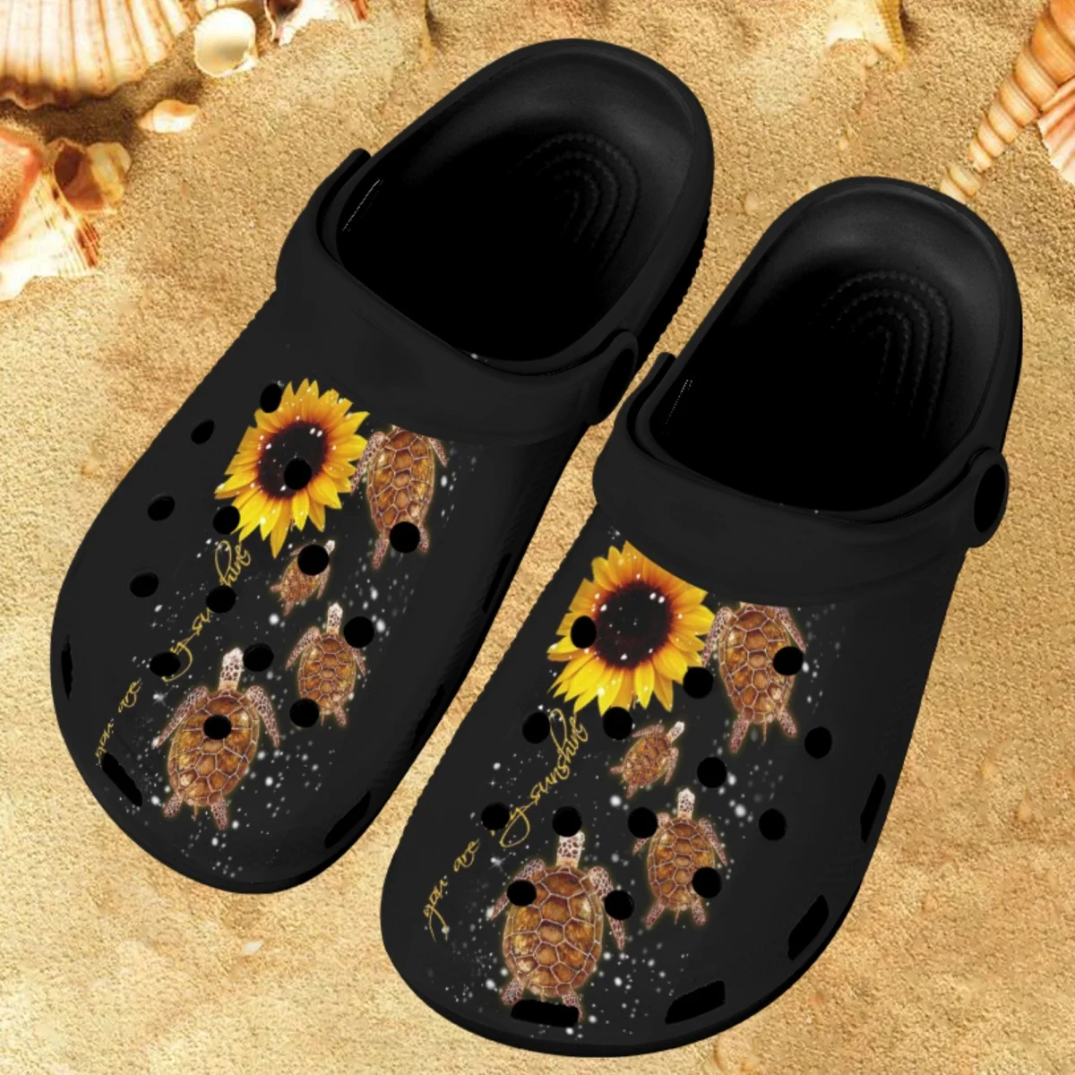 

New Sunflower Animal Design Home Adult Slippers Fashion Non-slip Comfortable Garden Flat Sandals Female Baotou Light Slides Gift