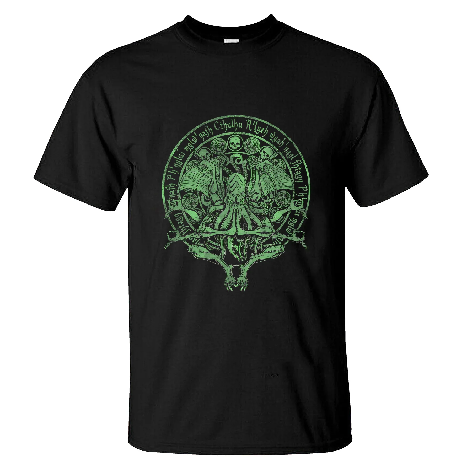 

2023 Fashion Tees Men T Shirt Oversized Breathable The Idol Sick Green Variant Cthulhu God Art Classic T-Shirt Streetwear S-3XL