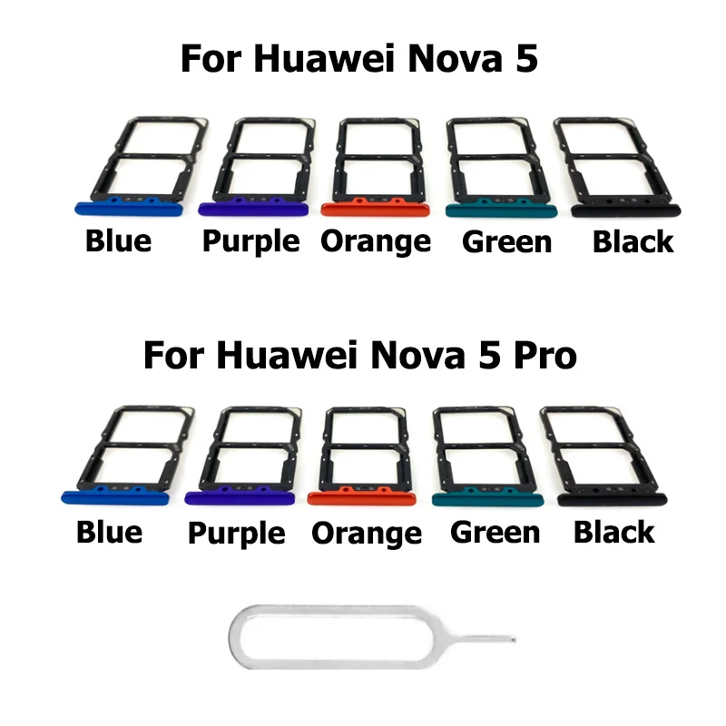 

Original For Huawei Nova 5 Pro Sim Card Tray Holder Slot Connector Container Replacement Parts