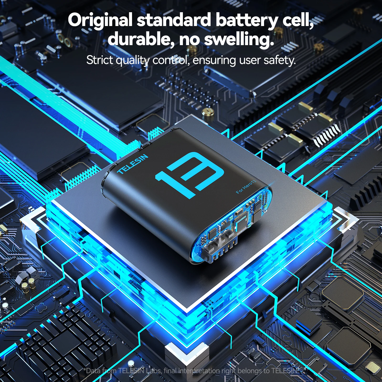 1900 mAh Charging Battery 3 Ways Fast Charger Box TF Card Storage for GoPro Hero 13 action camera accessory