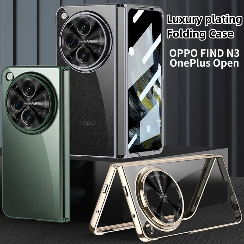 Custodia Pieghevole Elettrolitica Di Lusso Per Oneplus Open Oppo Find N3 Cover Double-Sided Hd Custodia Per Cellulare Antideflagrante Funda