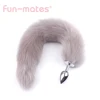 Adult Long Imitation Fox Hair Metal Anal Plug Cosplay Couple Flirting Sex Toy Faux Fox Tail Design Cosplay Supply sex toys 1
