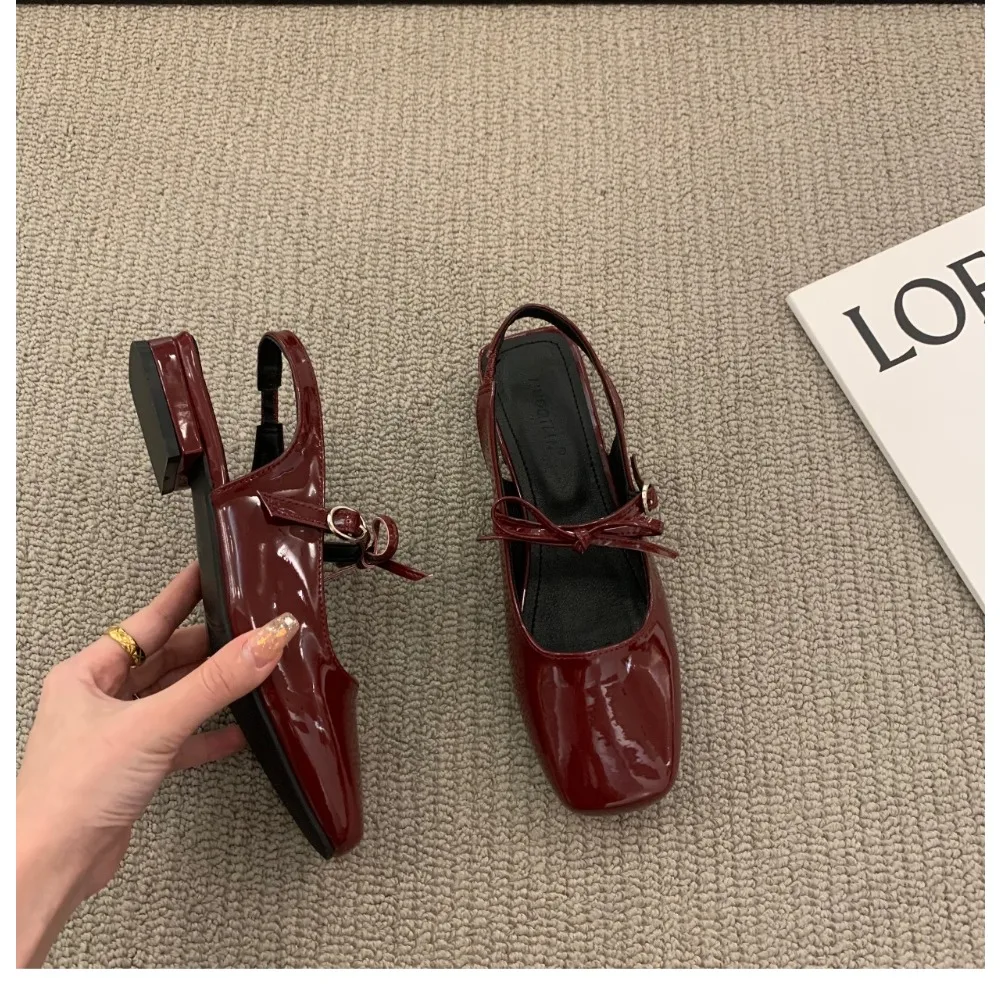 New Autumn Low Heels Bowknot Shallow Cut Ballet Single Shoes Women's Mary Jane Shoes Ladies Zapatos De Mujer 3
