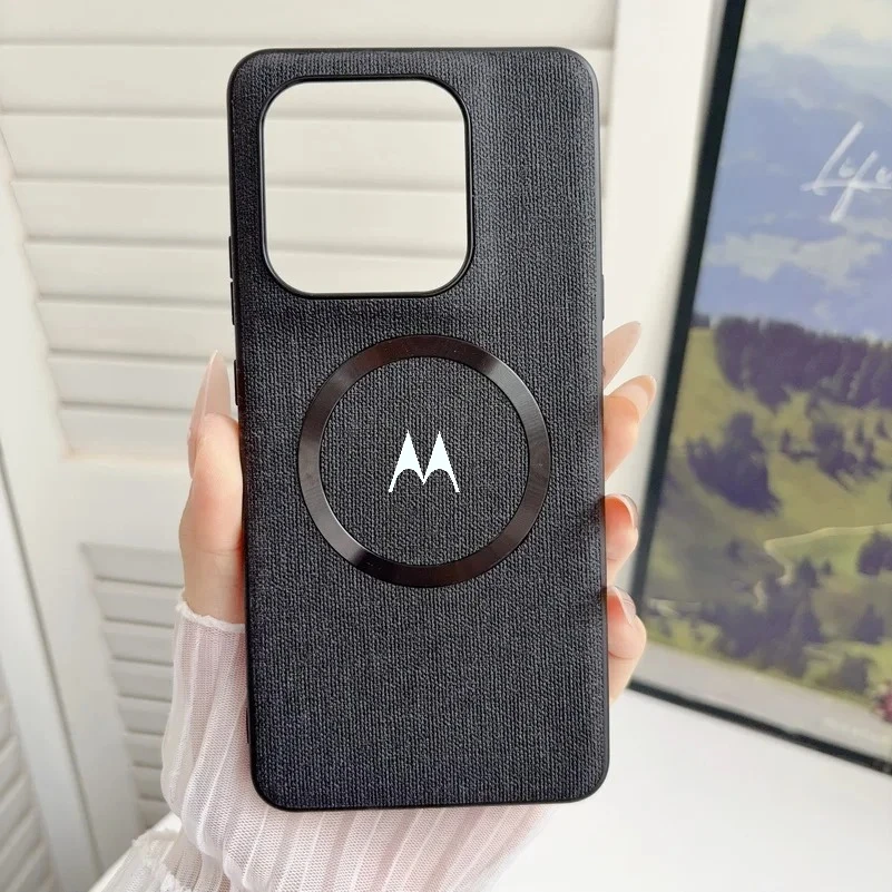 Fabric Leather Magnetic Phone Case - Premium PU Cover