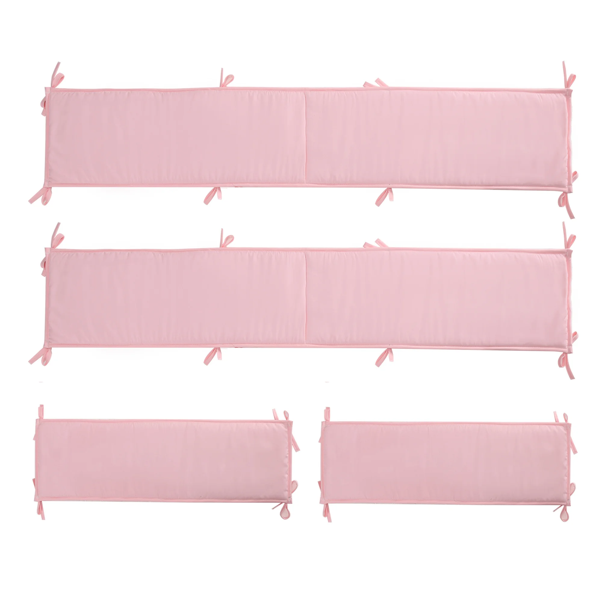 4Pcs baby bedding Crib Bumpers pads Bed Rail Bed Side Soft Rail Anti-collision Crib Liner solid plain color for newborn infant
