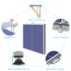 6 ft Blue Foldable Table Tennis Table Set, Portable Ping Pong Table with Net, 2 Paddles and 3 Balls