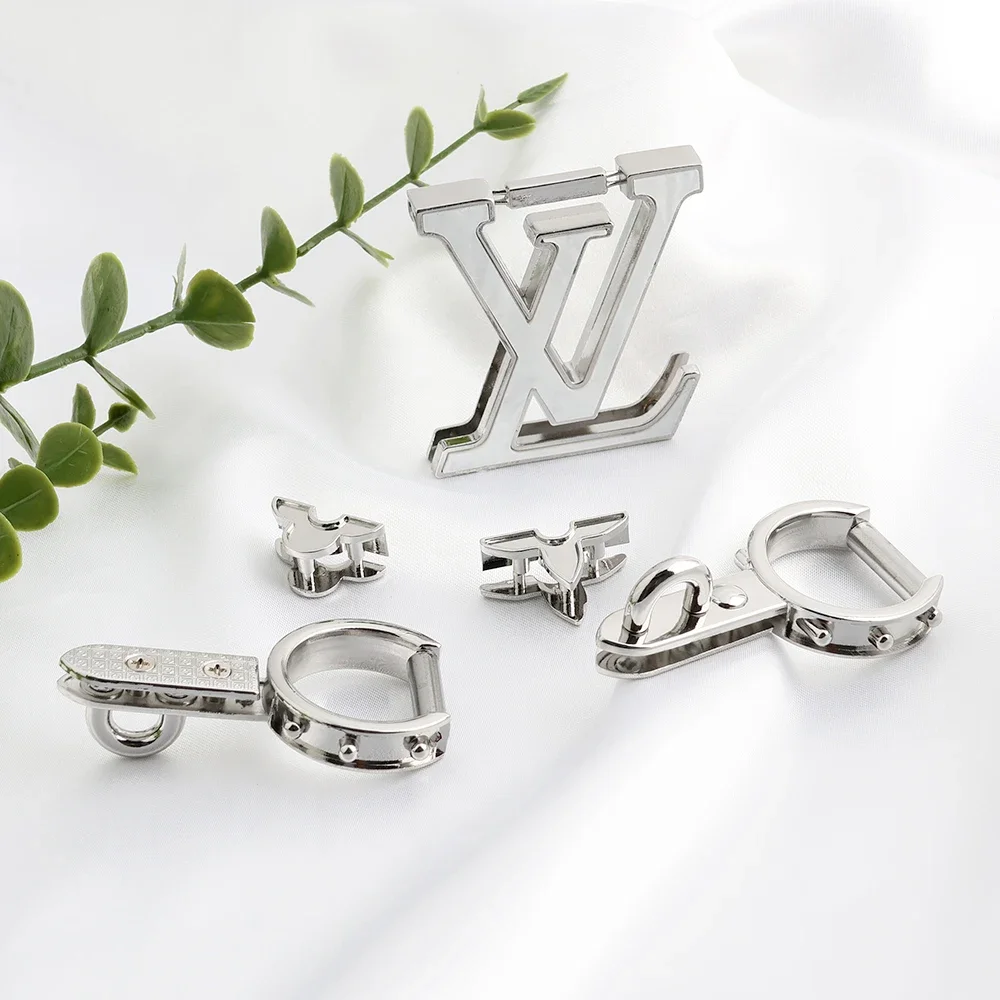 4/10Sets Metal Clasp Lock Snap Hook For DIY Leather Craft Handbag Shoulder Purse Briefcase Catch Buckles Whole Set Accessories