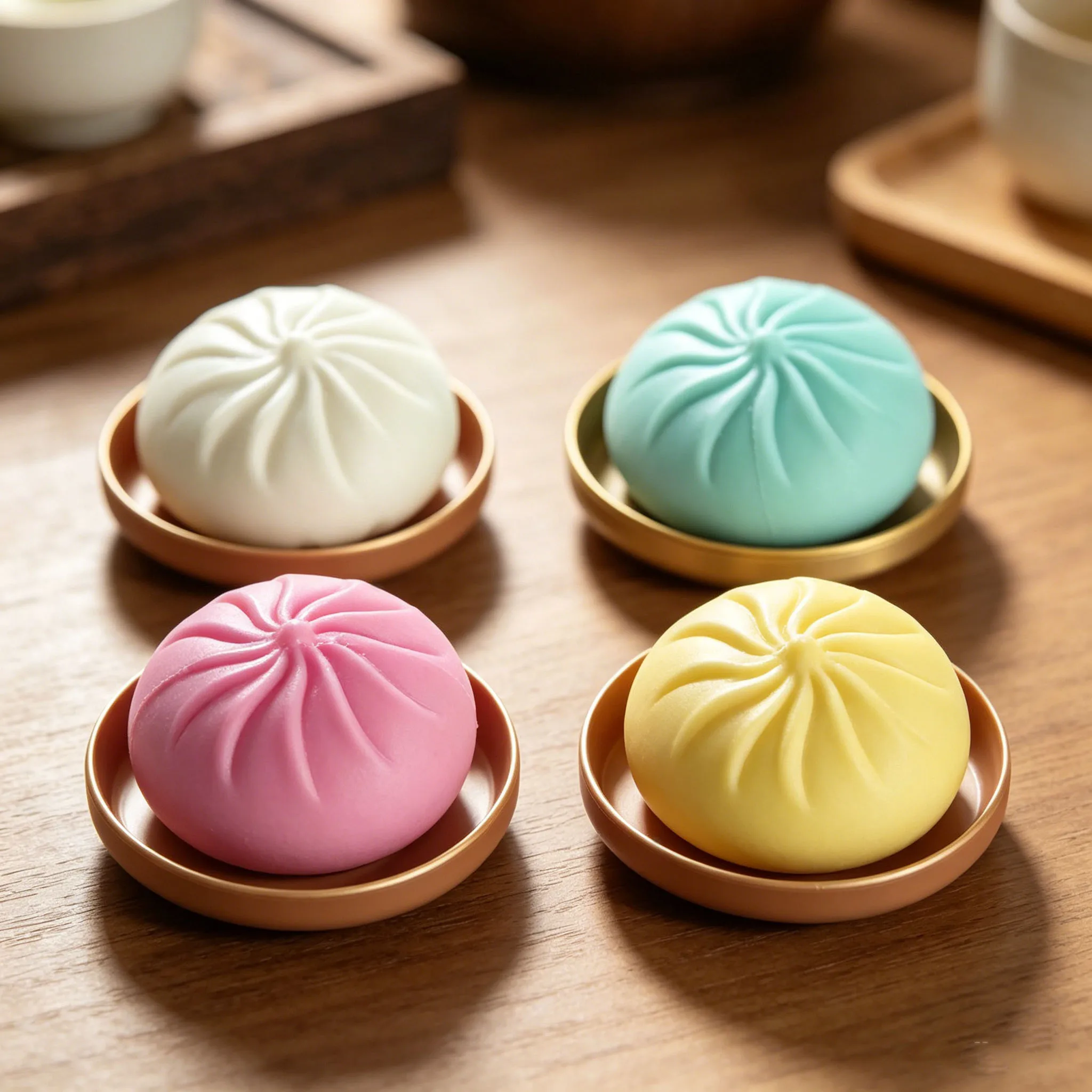 Glitter Dumpling Squishy - Colorful Stress Relief Toy 3