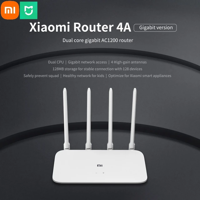 Xiaomi Router 4A/ 4A Gigabit Version 2.4GHz 5GHz WiFi 1167Mbps WiFi  Repeater 128MB DDR3 High Gain 4 Antennas Network Extender - AliExpress