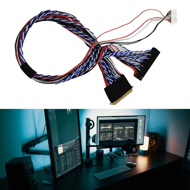 LVDS LCD ÷ г  ȭ, QX2B LVDS ̺ I-PEX20453-20455, 40 , 2 ä, 6 Ʈ, 14-18.4 ġ Ʈ ȭ