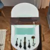 Bathtub Caddy Tray Bath Book Holder Unique Bathtub Accessories Premium Wooden Bathtub Tray for Cup Glass Bathroom Towel Tablet 4