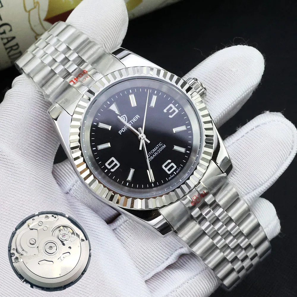 

PORSTIER 36/39mm NH35 Case Luminous Dial Mechanical Automatic Watches Sapphier Jubilee Bracelet Staniless steel Luxury Watch